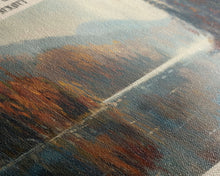 Carregar imagem no visualizador da galeria, Bluenose Lake Framed Canvas Print, Panoramic Lake House Decor, Scenic View, Travel Poster, Rustic Art, Lake Painting