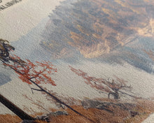 Carregar imagem no visualizador da galeria, Broken Bow Lake Oklahoma Framed Canvas Print, Panoramic Lake House Art, Wall Art, Travel Poster, Modern Lake Painting, Nature Art