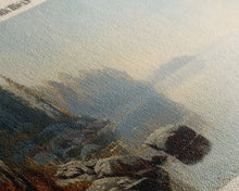 Carregar imagem no visualizador da galeria, Burt Lake Michigan Framed Canvas Print, Panoramic Lake House Decor, Wall Art, Travel Poster, Rustic Lake Painting, Nature Art