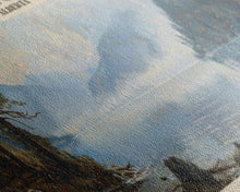 Carregar imagem no visualizador da galeria, Calling Lake Framed Canvas Print, Panoramic Lake House Decor, Wall Art, Travel Poster, Rustic Lake Painting, Nature Art