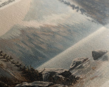 Cargar imagen en el visor de la galería, Cedar Lake Framed Canvas Print, Panoramic Lake House Decor, Wide Wall Art, Travel Poster, Rustic Lake Painting, Nature Art