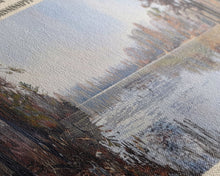 Load image into Gallery viewer, Choctaw Lake Mississippi Framed Canvas Print, Lake House Art, Panoramic Wide Wall Art, Travel Poster, Rustic Lake Painting, Home Decor