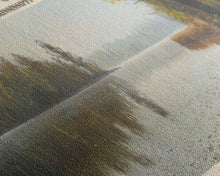 Cargar imagen en el visor de la galería, Columbus Lake Mississippi Framed Canvas Print, Panoramic Lake House Decor, Wide Wall Art, Travel Poster, Rustic Lake Painting, Nature Art