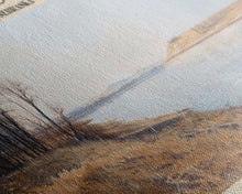 Cargar imagen en el visor de la galería, Conestoga Lake Nebraska Framed Canvas Print, Panoramic Lake House Decor, Wide Wall Art, Travel Poster, Modern Lake Painting, Nature Art