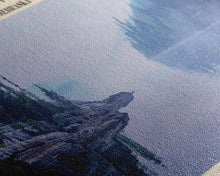 Cargar imagen en el visor de la galería, Contwoyto Lake Framed Canvas Print, Lake House Decor, Panoramic Wide Art, Travel Poster, Rustic Lake Painting, Home Decor