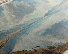 Load image into Gallery viewer, El Vado Lake New Mexico Framed Canvas Print, Lake House Art, Panoramic Travel Poster, Wall Art, Modern Lake Painting, Home Decor