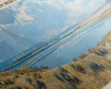 Load image into Gallery viewer, Elephant Butte Reservoir New Mexico Framed Canvas Print, Panoramic Lake House Decor, Wall Art, Travel Poster, Rustic Lake Painting, Nature Art