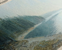 Carregar imagem no visualizador da galeria, Emma Matilda Lake Wyoming Framed Canvas Print, Lake House Decor, Panoramic Wall Art, Travel Poster, Modern Lake Painting, Nature Art