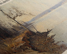 Carregar imagem no visualizador da galeria, Eufaula Lake Oklahoma Framed Canvas Print, Lake House Art, Panoramic Wall Art, Travel Poster, Modern Lake Painting, Nature Art