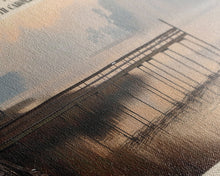 Load image into Gallery viewer, Lake Marion South Carolina Framed Canvas Print, Lake House Decor, Panoramic Wall Art, Travel Poster, Serene Lake Painting, Boho Art