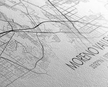 Load image into Gallery viewer, Moreno Valley City Map, California Map, Map Art, Minimalist Wall Art, Wall Art, Canvas Art, Horizontal Print, PHD Graduation Gift, Office