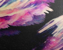 Load image into Gallery viewer, Beautiful lake at night canvas print, purple and pink sunset night sky, wall art canvas, lake front view, guest room, surreal Lakehouse Art