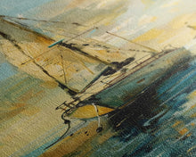 Carregar imagem no visualizador da galeria, Framed Sailboat Canvas Art Print Framed, Sailboat Painting, Nautical Wall Art for Beach House, Large Wall Art Print for Him, Coastal Art