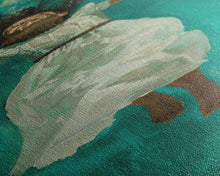 Carregar imagem no visualizador da galeria, Abstract Modern Canvas Art of Woman Underwater, Ocean Wall Art, Coastal Wall Art Print, Oversized Tall and Narrow Canvas Art