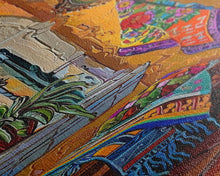 Cargar imagen en el visor de la galería, Framed and Printed Canvas Art of Mexican Hacienda, Still Life Botanical Wall Art, Tall Narrow Wall Art for Living Room, Entryway Wall Decor