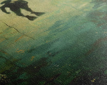 Carregar imagem no visualizador da galeria, Abstract Canvas Painting of Underwater Diver, Modern Framed Wall Art, Dark Wall Art for Living Room, Tall and Narrow Wall Art Print