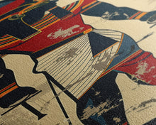 Load image into Gallery viewer, Egyptian Art Depiction of Horus - Framed Canvas Print, Midcentury Modern Wall Art, Skinny Art, Tall Art, Living Room Decor