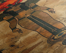 Load image into Gallery viewer, Egyptian Art Depiction of Goddess Isis - Framed Canvas Print, Midcentury Modern Wall Art, Skinny Art, Tall Art, Living Room Decor