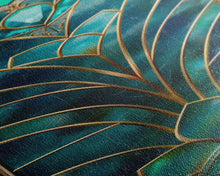 Carregar imagem no visualizador da galeria, Art Deco Stained Glass Print, Framed Canvas, Wood Frame Wall Art, Retro Style Decor, Roaring 20s Inspired Wall Art