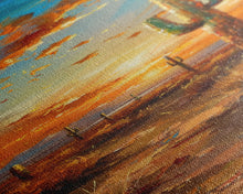 Load image into Gallery viewer, Arizona Desert Landscape with Saguaro Cactus at Sunset on a Framed Canvas Print Skinny Art Piece