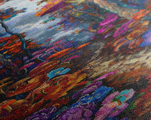 Carregar imagem no visualizador da galeria, Fantasy Forest Pathway with Giant Mushrooms as Tall Skinny Art Framed Canvas Print for Whimsical Wall Decor in Unique Spaces