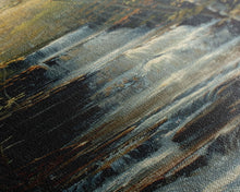 Load image into Gallery viewer, Beautiful Stream Cascading Waterfalls In The Forest at Golden Hour, Framed Canvas Print, Boho Style Landscape Painting Print