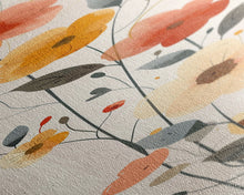 Load image into Gallery viewer, Delicate Poppy Flowers Skinny Art Tall Art Japanese Ukiyo-e Inspired Floral Print Framed Canvas Wall Art