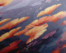 Carregar imagem no visualizador da galeria, Ethereal Autumn Ginkgo Leaves Skinny Art Tall Art Japanese Ukiyo-e Inspired Botanical Framed Canvas Print