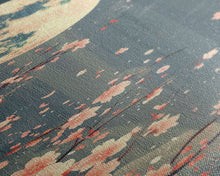 Carregar imagem no visualizador da galeria, Full Moon with Cherry Blossom Ukiyo-e Art, Framed Canvas Print Perfect for Skinny and Tall Spaces, Japanese Style Art