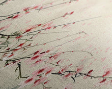 Load image into Gallery viewer, Cherry Blossoms, Full Bloom, Japanese Art, Skinny Art, Tall Art, Framed Canvas Print, Ukiyo-e Style