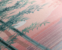 Carregar imagem no visualizador da galeria, Bamboo Forest, Soft Pink Light, Japanese Art, Skinny Art, Tall Art, Framed Canvas Print, Ukiyo-e Style