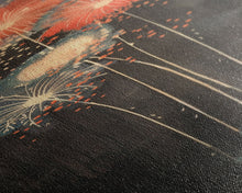 Cargar imagen en el visor de la galería, Colorful Fireworks Display Against A Dark Night Sky, Skinny Art Tall Wall Art Framed Canvas Print Japanese Style Art