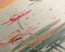 Carregar imagem no visualizador da galeria, Autumn Maple Leaves Falling Tall Skinny Japanese Wall Art - Framed Canvas Print in Ukiyo-e Style