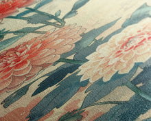 Cargar imagen en el visor de la galería, Chrysanthemums in Soft Pastel Tones on Tall Skinny Framed Canvas Print, Japanese Art Wall Decor
