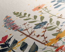 Cargar imagen en el visor de la galería, Colorful Wildflowers Whimsical Arrangement Set Against Light Background Tall Framed Canvas Print Brightening Any Space