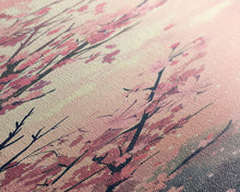 Load image into Gallery viewer, Beautiful Cherry Blossoms Blooming On Tree Branch Against Soft Pastel Background Captured Tall Framed Canvas Print Floral Home Decor