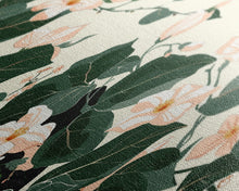 Load image into Gallery viewer, Creamy White Blossoms with Deep Green Leaves Overlapping on a Soft Background Ukiyo-e Art Japanese Framed Canvas Print Skinny Tall Art