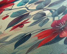 Carregar imagem no visualizador da galeria, Canvas Print Vibrant Red Clematis Flowers Against Dreamy Background, Perfect For Botanical Wall Art