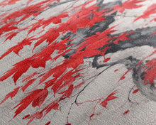 Load image into Gallery viewer, Autumn Leaves On A Twisted Trunk, Tall Skinny Canvas Print, Perfect For Feng Shui Spaces, Japanese Style Wall Art