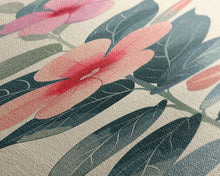 Cargar imagen en el visor de la galería, Floral Bouquet With Pink And Red Flowers - Skinny Art Tall Art Framed Canvas Print Japanese Style Art Ukiyo-e Art