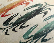 Load image into Gallery viewer, Coastal Crabs Skinny Art Tall Art Japanese Ukiyo-e Inspired Nautical Framed Canvas Print for Beach House or Ocean Lovers