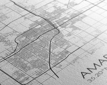 Load image into Gallery viewer, Amarillo Street Map, Texas Map, City Map Wall Decor, Travel Wall Art, Minimalist, Modern Art, Wall Art, Canvas Print, Canvas Wall Art