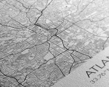 Load image into Gallery viewer, Atlanta Street Map, Georgia Map, City Map Art, Travel Print, Couple Gift, Minimalist Art Print, Wall Art, Canvas Print, Canvas Wall Art