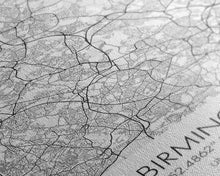 Load image into Gallery viewer, Birmingham Street Map, United Kingdom Map, City Map Art, Modern Art, Wall Art, Canvas Print, Canvas Wall Art, Aviation Gift, Classroom Decor