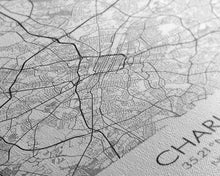 Cargar imagen en el visor de la galería, Charlotte Street Map, North Carolina Map, City Map Art, Modern Art, Wall Art, Canvas Print, Canvas Wall Art, Travel Wall Art, Gift For Mom