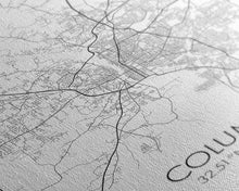 Cargar imagen en el visor de la galería, Columbus Street Map, Georgia Map, City Map Art, Minimalist Art, Wall Art, Canvas Print, Canvas Wall Art, City Wall Art, Travel Wall Print