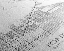 Carregar imagem no visualizador da galeria, Fontana Street Map, California Map, City Map Art, Minimalist Art, Wall Art, Canvas Print, Unique Wall Art, Travel Décor, Travel Gift For Men
