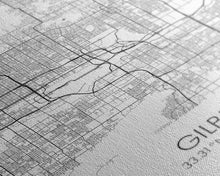 Carregar imagem no visualizador da galeria, Gilbert Street Map, Arizona Map, City Map Art, Minimalist Art, Wall Art, Canvas Print, Black And White Map, Man Cave Art, Travel Wall Art