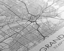 Load image into Gallery viewer, Grand Prairie Street Map, Texas Map, City Map Art, Minimalist Art, Wall Art, Canvas Print, Black And White, Travel Print, Anniversary Gift