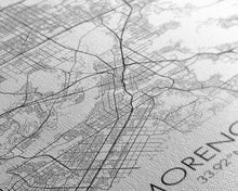 Load image into Gallery viewer, Moreno Valley Street Map, California Map, City Map Art, Modern Art, Wall Art, Canvas Print, Wall Art For Bedroom, Couple Gift, Travel Print